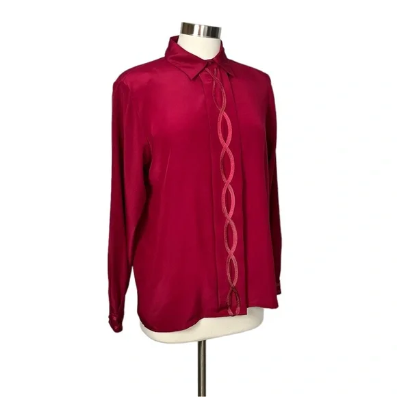 Vintage Yves St. Clair Red Blouse - Picture 5 of 15